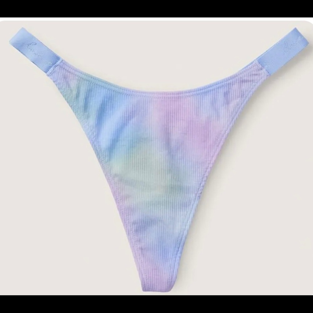 Victorias Secret Pink Panties High leg Logo
Thong Panty morning blur VS L